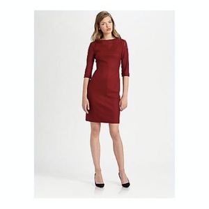 Diane Von Furstenberg Burgendy Thandi Wool Dress